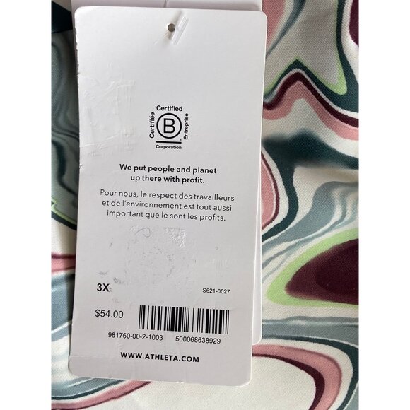 Athleta 981760 Ultimate Printed Sports Bra D-DD Marble Multi Women's 3X NWT $54 - Picture 7 of 8